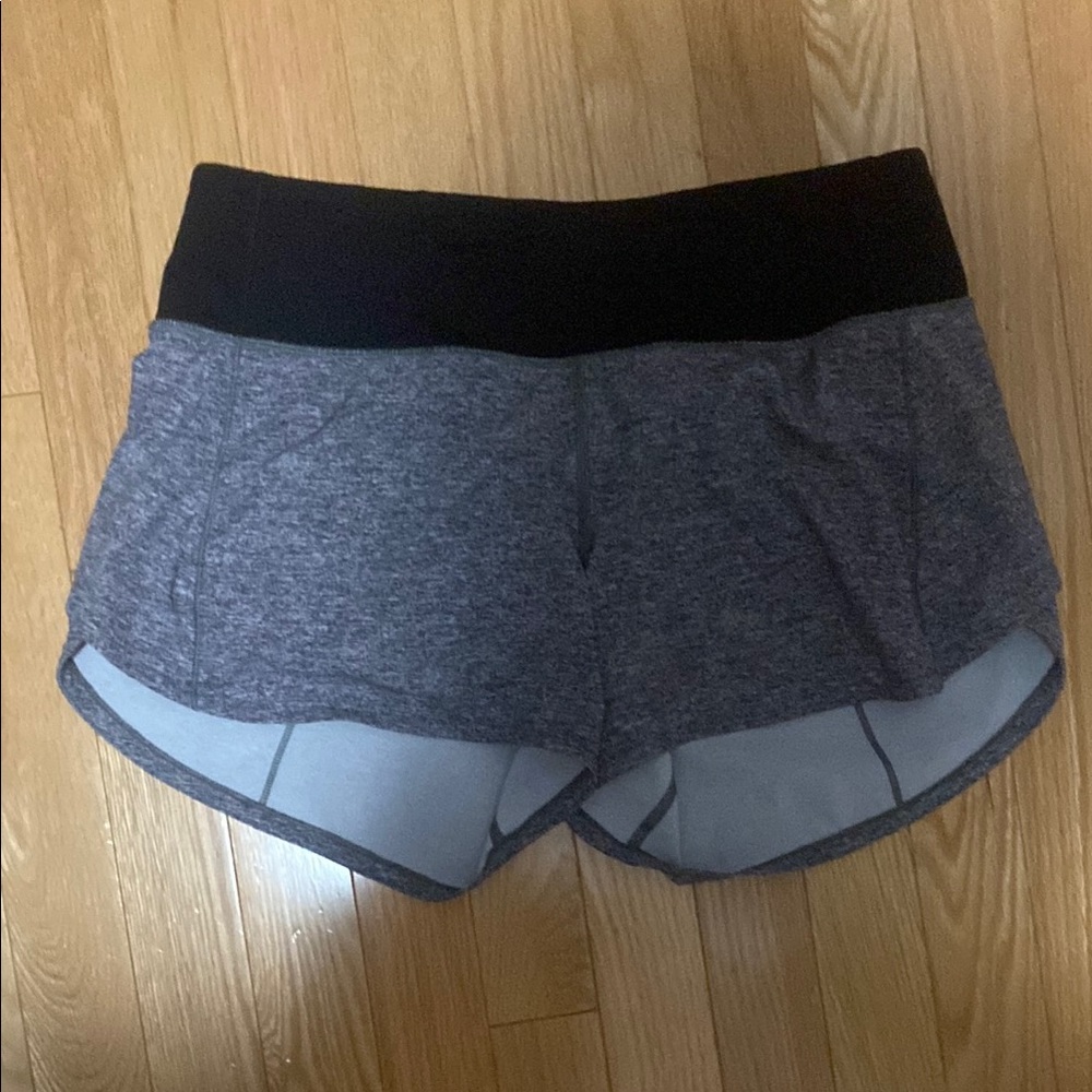 lululemon athletica Gray and Black Athletic Shorts